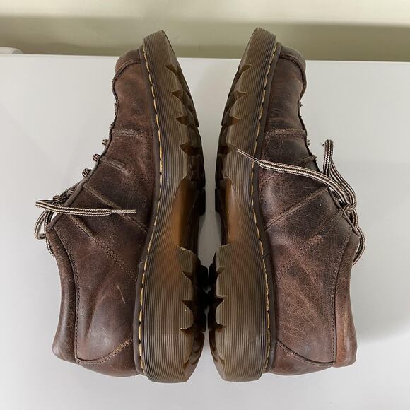 Dr. Martens Shoes Mens Size 10 Brown Leather Lug Sole Oxford Work AirWair 11339 - Picture 3 of 11